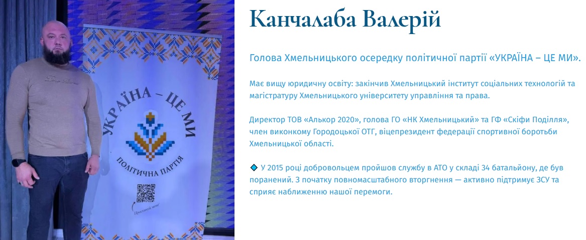 Валерій Канчалаба, Хмельницький