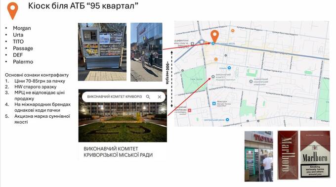 зупинка 95 Квартал, сигарети, Кривий Ріг