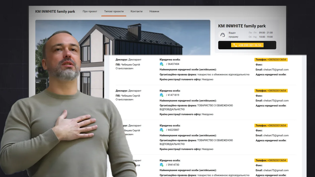 Сергій Чебишев, телефон, ділянки, котеджі