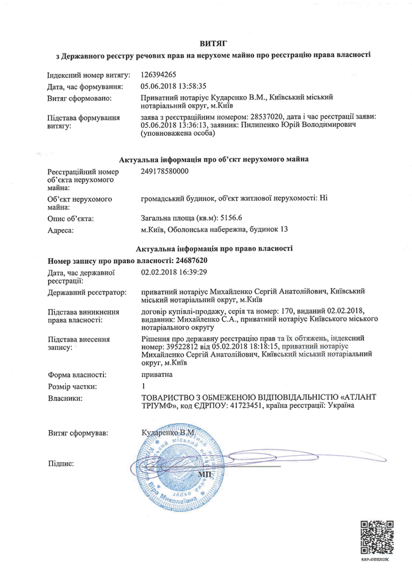 «Атлант тріумф» скаржиться на рейдерів «Київміськбуд-1»
