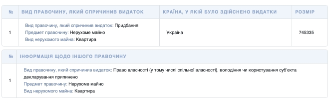 Ольга Саєнко, декларація, ДПС