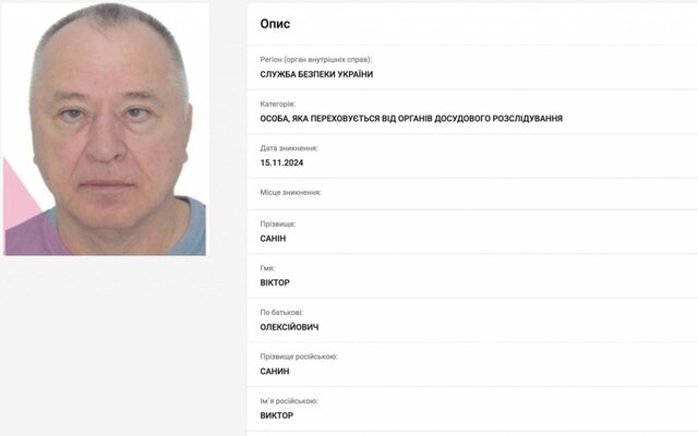 Держгідрографія, Віктор Санін, Сергій Санін, розшук