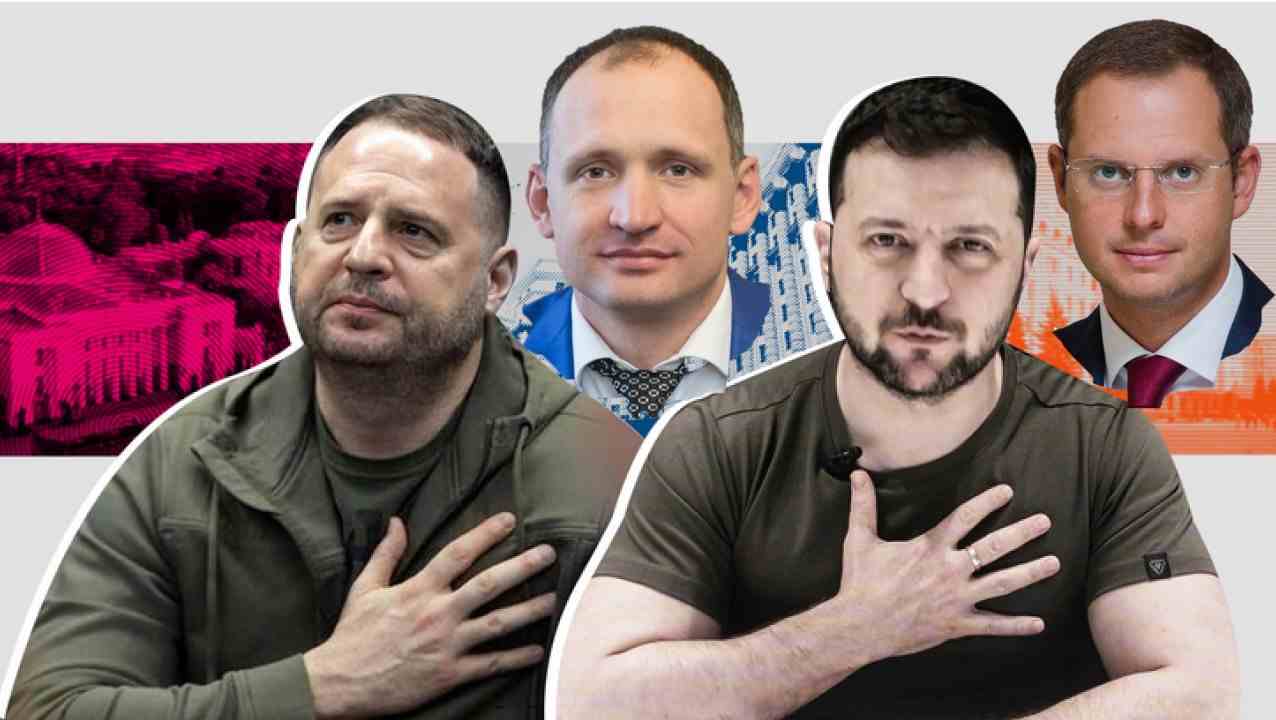 Андрій Єрмак, Олег Татаров, Володимир Зеленський, Ростислав Шурма, Олена Дегрік, Олена Шевцова