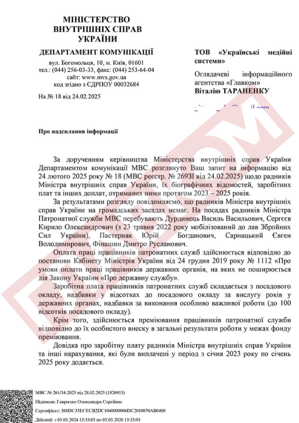 Усі радники міністра внутрішніх справ Клименко: прізвища та зарплати, Радники Міністра МВС