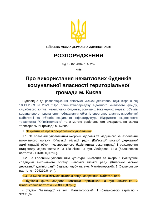 КМДА, ковзанка Крижинка, «Форс Фарма Дистриб'юшн»