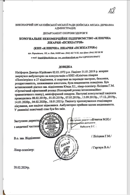 Дмитро Никифоров, довідка