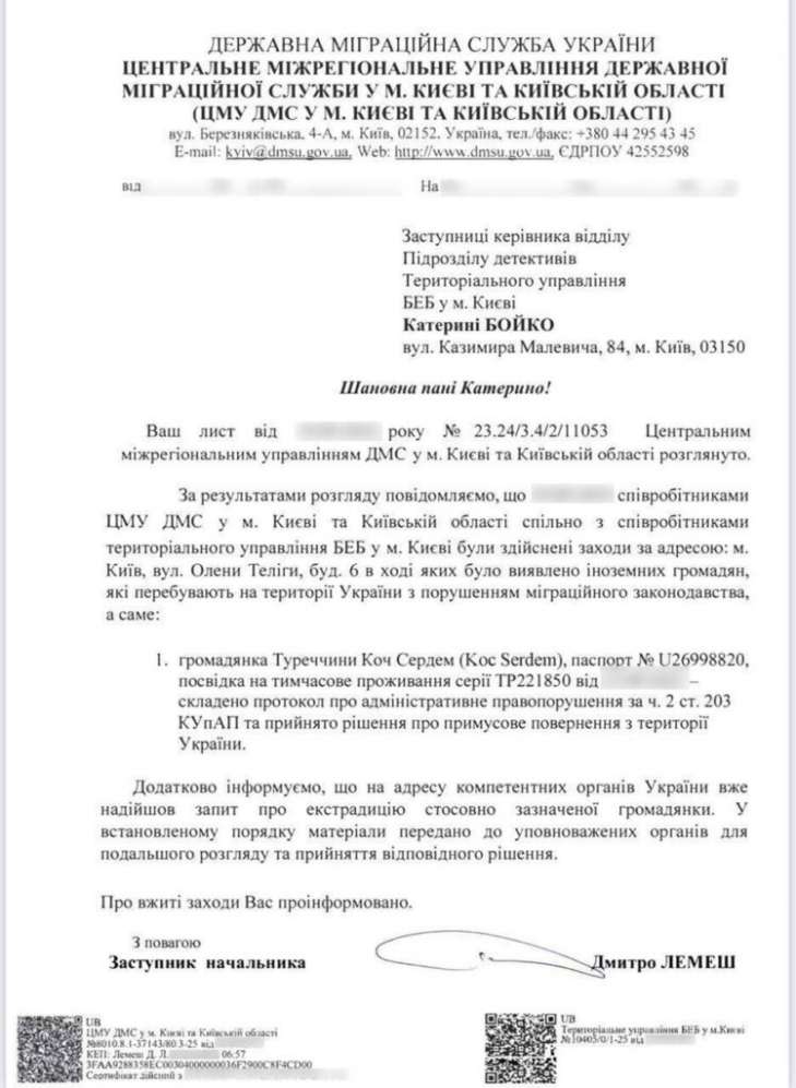 Коч Сердем, екстрадиція
