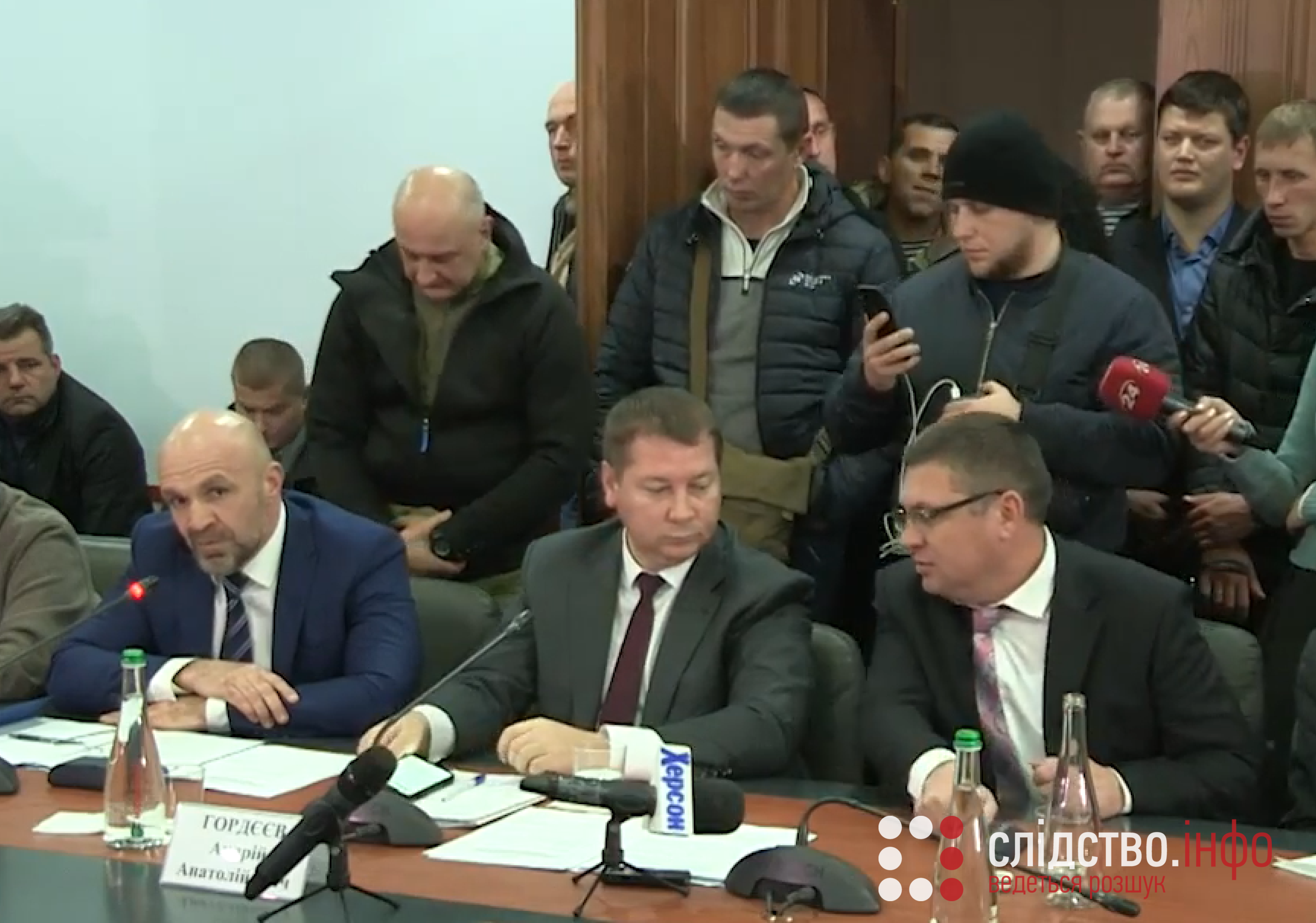 олова Херсонської обласної ради, підозрюваний у вбивстві Катерини Гандзюк Владислав Мангер, голова Херсонської ОДА Андрій Гордєєв та його заступник Євген Рищук