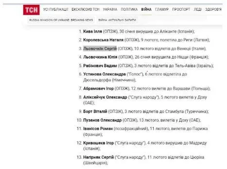 Виліт Сергія Нагорняка