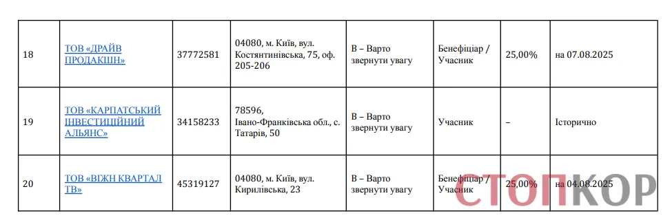 Тімур Міндіч, Віжн Квартал ТБ, Карпатський Інвестиційний Альянс, Драйв продакшн
