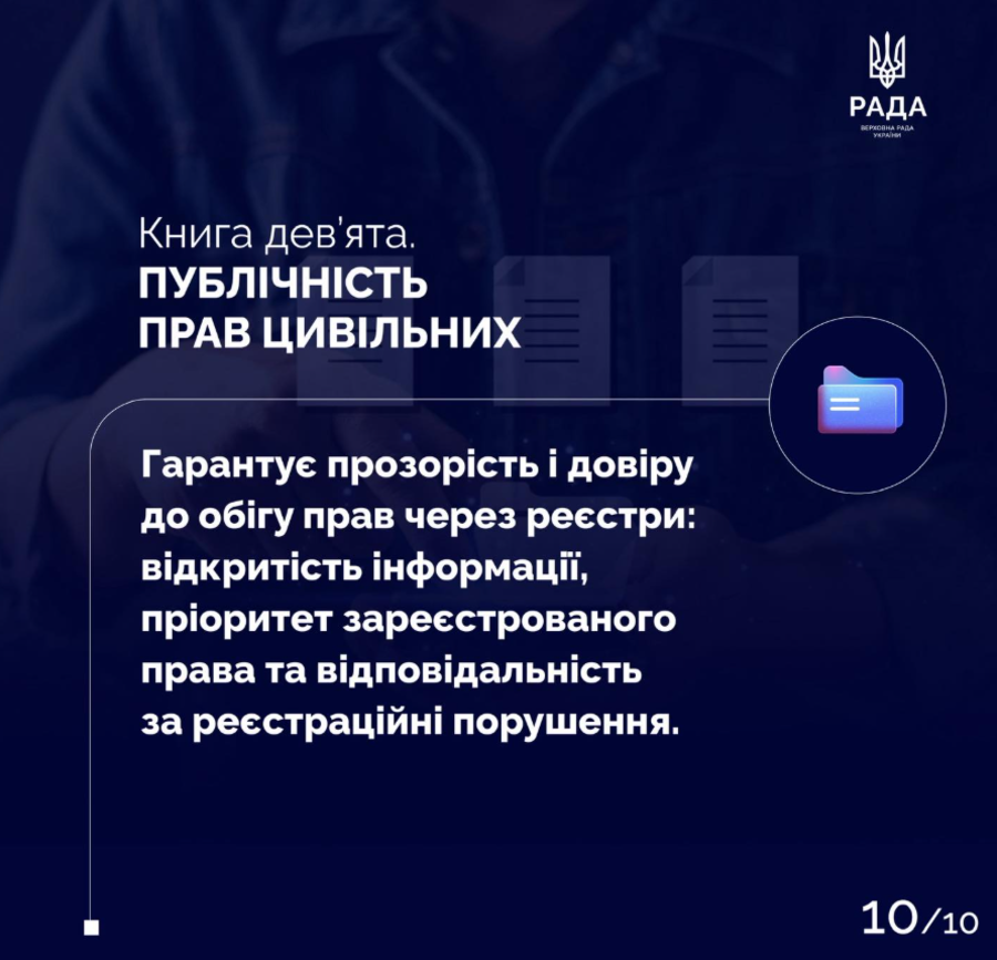 Руслан Стефанчук, Цивільний кодекс