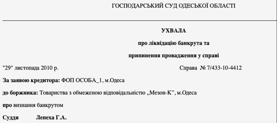 Мезон-К, ліквідація