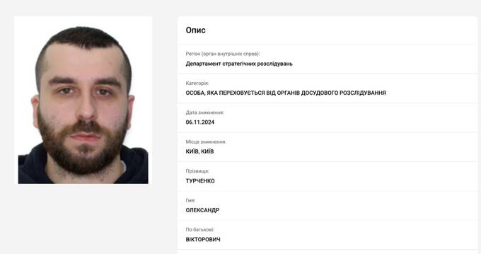 Стрімз кепітал, Олександр Турченко, розшук
