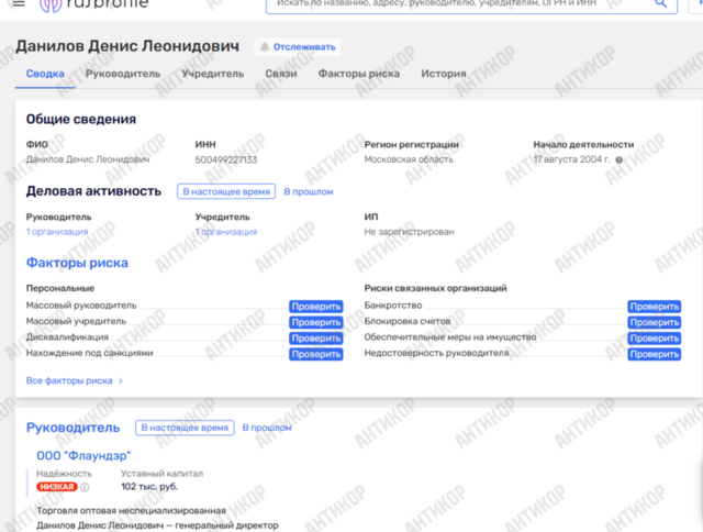 Данилов Денис Леонідович, Денис Данилов, Денис Штілерман