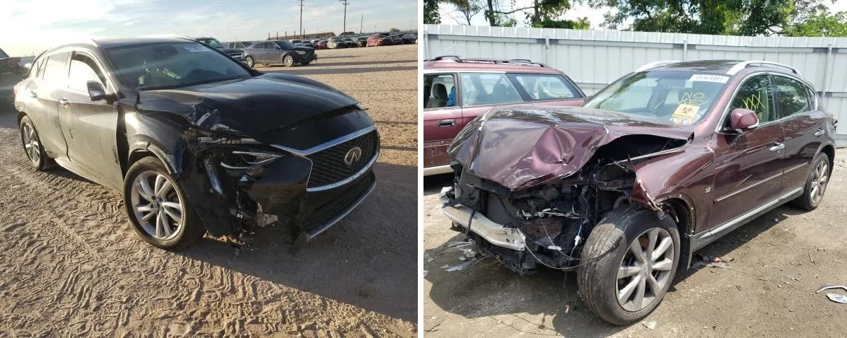 Infiniti QX30, Infiniti QX50, аварія